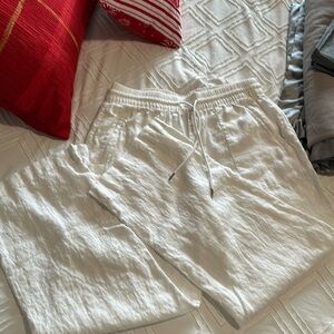 Athleta Cabo Wide-leg Linen Pants